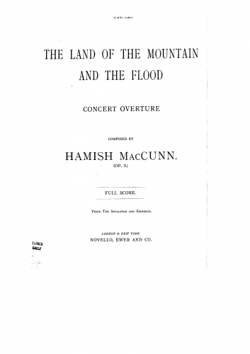 MacCunn - The Land of the Mountain and the Flood - Score