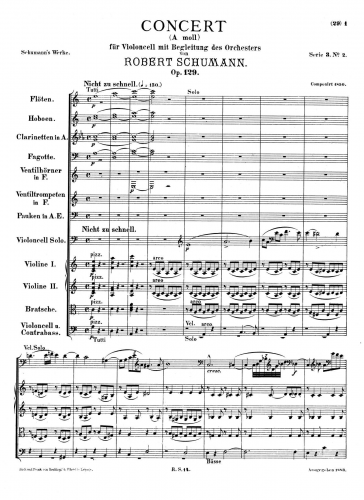 Schumann - Cello Concerto, Op. 129