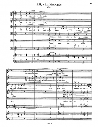 Schein - O Amarilli zart - Score