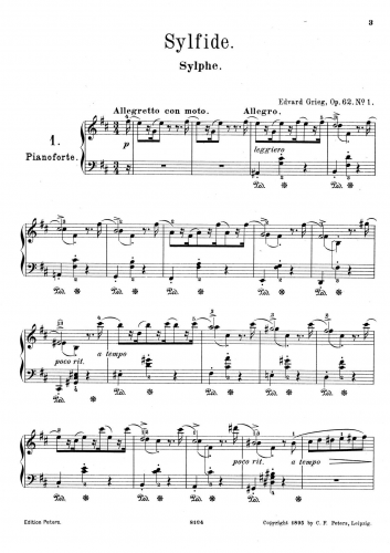 Grieg - Lyric Pieces, Op. 62 - Piano Score