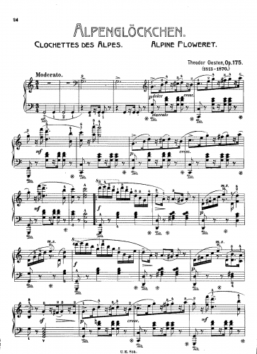 Oesten - Alpine Floweret, Op. 175 - Score
