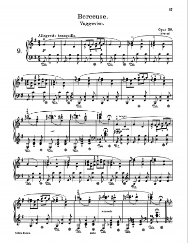 Grieg - Lyric Pieces, Op. 38 - Piano Score - Score