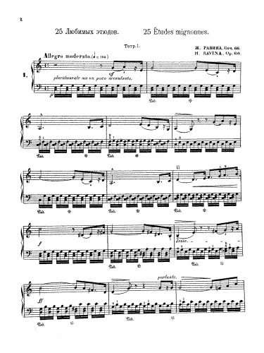 Ravina - 25 Études mignonnes - Book 1 (Nos. 1-12)