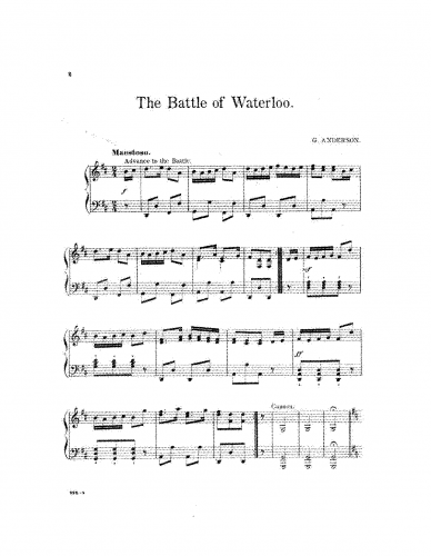 Anderson - The Battle of Waterloo - Score