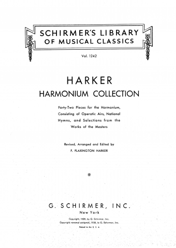 Lefébure-Wély - Postlude in A major - For Harmonium (Harker) - Score
