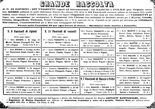 Pagani - Contributions to the Grande Raccolta di - #1/7 Fascicoli di Marcie a Polke