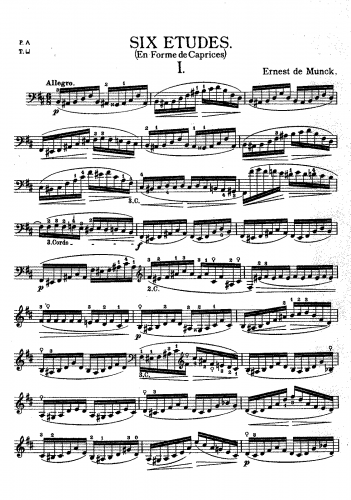 De Munck - Six Etudes en forme de Caprice - Score