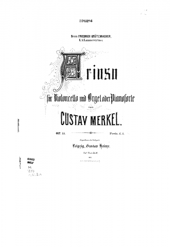 Merkel - Ariosa, Op. 55