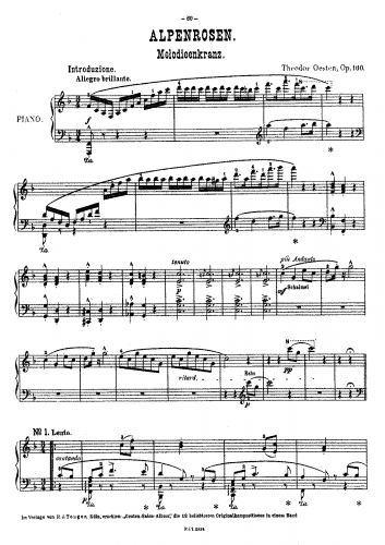 Oesten - Alpenrosen - Piano Score - Score