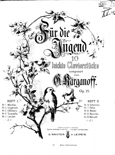 Korganov - Fur die Jugend, Op. 21 - Score