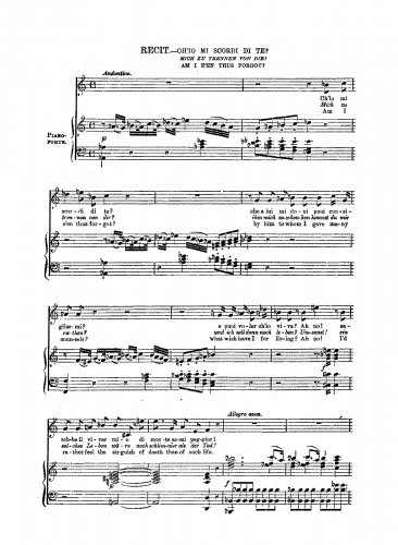 Mozart - Ch'io mi scordi di te? - Vocal Score - Score