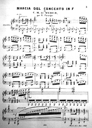 Weber - Konzertstück - For Piano solo (Favarger) - Marsch (excerpt)
