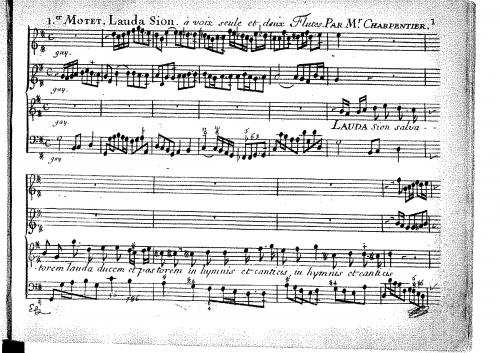 Charpentier - Lauda Sion, H.268 - Score