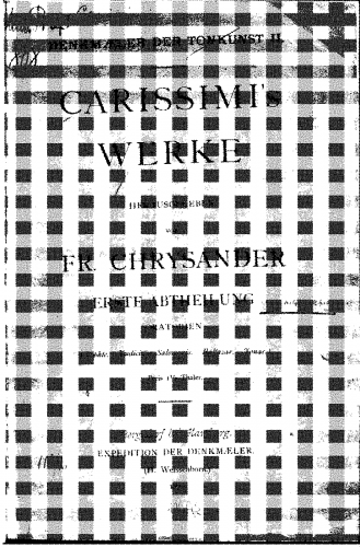 Carissimi - Oratorien - Complete Book