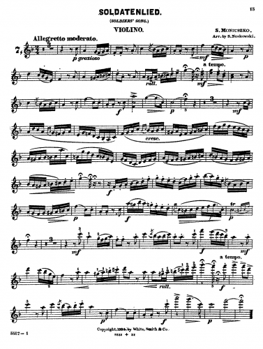 Moniuszko - Piosnka Å¼oÅnierza - For Violin and Piano (Noskowski)