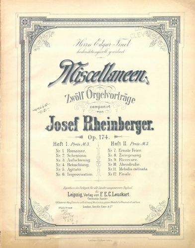 Rheinberger - Miscellaneen