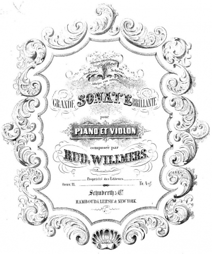 Willmers - Violin Sonata, Op. 11