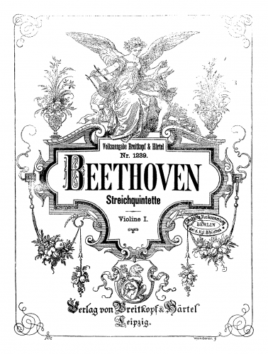 Beethoven - String Quintet No. 1, Op. 4 (after the Octet Op. 103)