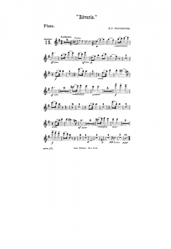 Bull - SÃ¦terjentens Søndag - For Flute and String Quintet (Fauconier)