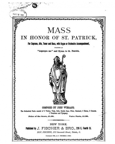 Wiegand - Mass in Honor of St. Patrick - Vocal Score - Vocal Score