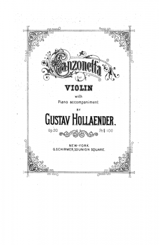 Hollaender - Canzonetta