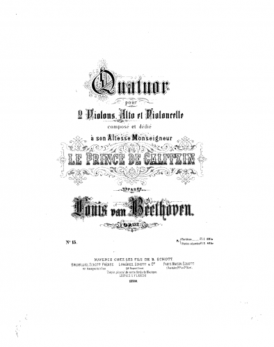 Beethoven - String Quartet No. 15, Op. 132