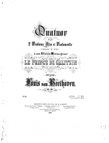 Beethoven - String Quartet No. 13, Op. 130