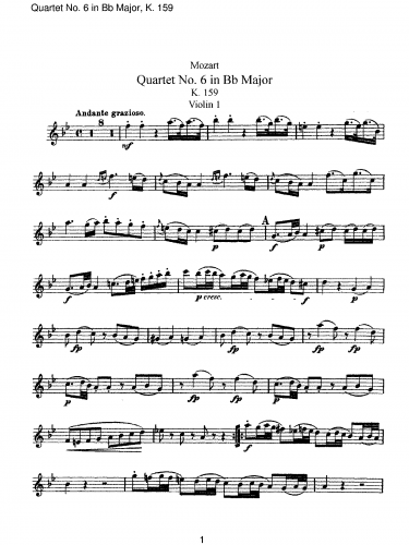 Mozart - String Quartet No. 6