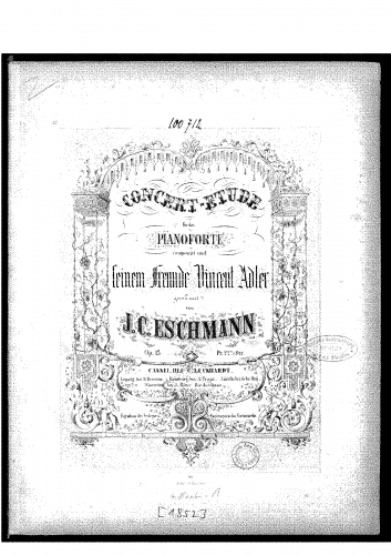 Eschmann - Concert Etude - Piano Score - Score