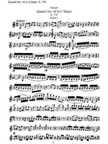 Mozart - String Quartet No. 10