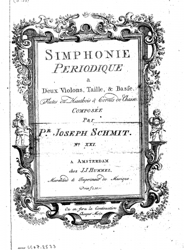 Schmitt - Symphonies périodiques - No. 21 in G major