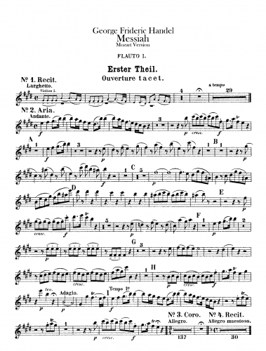 Handel - Messiah - For Voices, Mixed Chorus and Orchestra (Mozart)