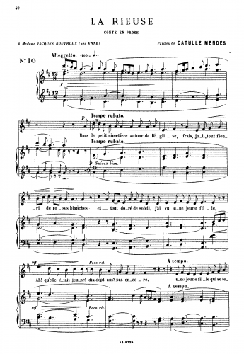 Pierné - La rieuse - Score