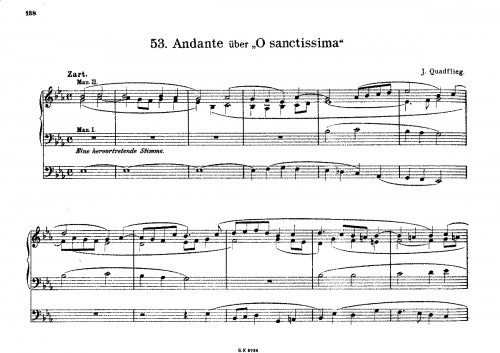 Quadflieg - Andante über 'O Sanctissima' - Score