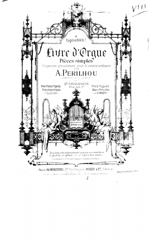Périlhou - Livre d'Orgue - Organ Scores Cinquième livraison - Score
