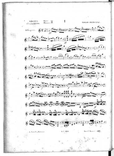 Viotti - Violin Concerto No. 1 - Violin solo