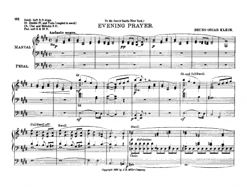 Klein - Evening Prayer - Score