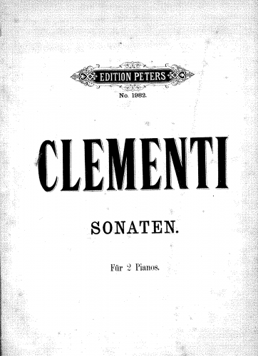 Clementi - Sonaten für 2 Pianos