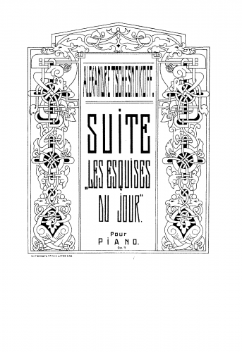 Chesnokov - Suite 'Esquisses du Jour', Op. 7 - Score