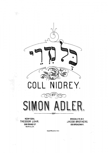Adler - Coll Nidrey - Score
