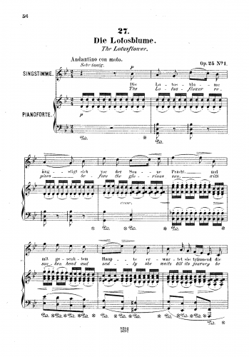 Franz - 6 Lieder, Op. 25 - Score