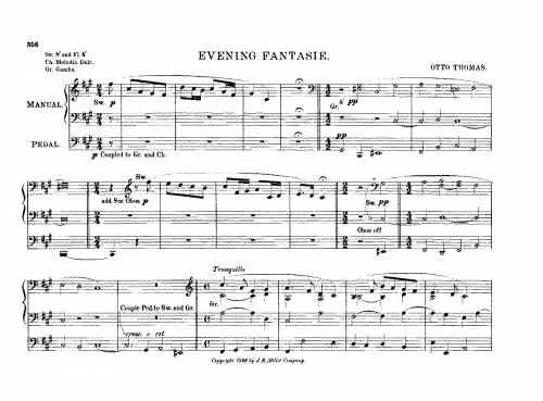 Thomas - Evening Fantasie - Score