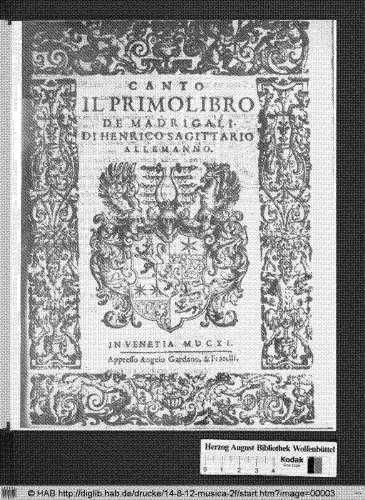 Schütz - Italian Madrigals - Scores and Parts