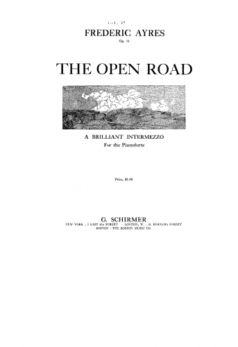 Ayres - The Open Road, Op. 11 - Score