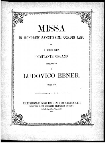 Ebner - Missa - Score