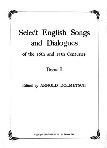 Lawes - Select Ayres and Dialogues - Gather Your Rosebuds (Herrick)