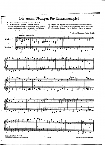 Hermann - Die ersten Ubungen für Zusammenspiel