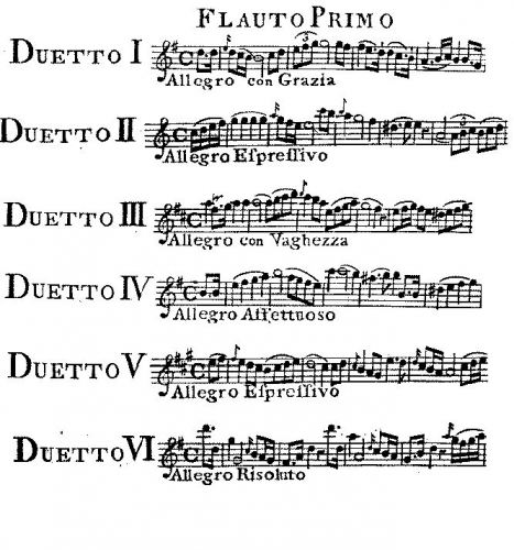 Cambini - 6 Duets for 2 Flutes (6. livre de duos de flÃ»tes)