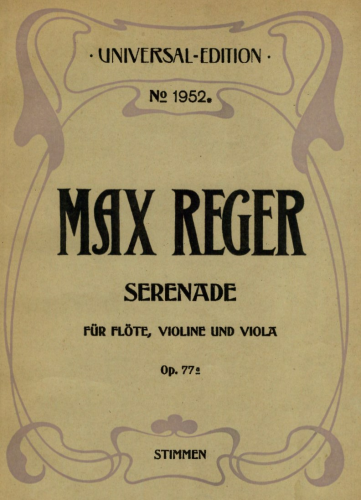 Reger - Serenade, Op. 77a