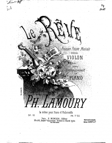 Lamoury - La rêve - Scores and Parts